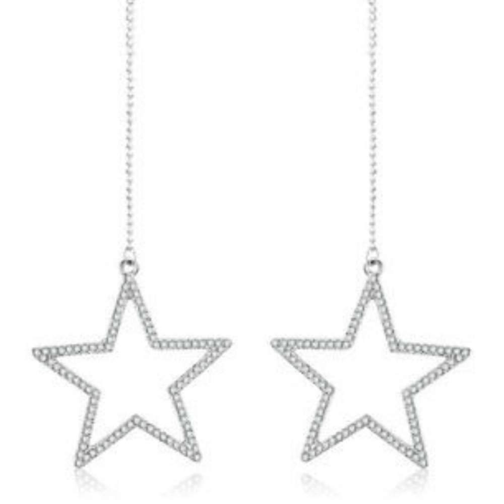 Dangle Star Earrings - Picture 4 of 6